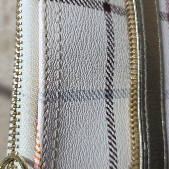 Coach | Peyton Tattersall Shoulder Bag Adjustable Strap Cream Pink Green Purple - Picture 11 of 12